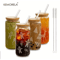 Christmas Beer Can Glass Cup With Lid And Straw 480 Ml Holiday Coffee And Drink Tumbler 1 To 4 PCS 1