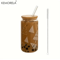 Christmas Beer Can Glass Cup With Lid And Straw 480 Ml Holiday Coffee And Drink Tumbler 1 To 4 PCS 2