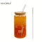 Christmas Beer Can Glass Cup With Lid And Straw 480 Ml Holiday Coffee And Drink Tumbler 1 To 4 PCS 4