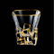 Gold Line Crystal Whiskey Tumblers Set Golden Rim Whisky Glasses For Cocktails Wine And Beer 1