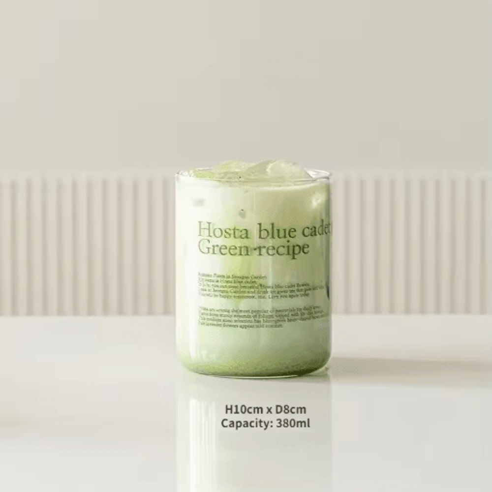 Korean Style Glass Tumbler With English Letter Design Heat Resistant Clear Coffee And Tea Mug 4