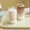 Korean Style Glass Tumbler With English Letter Design Heat Resistant Clear Coffee And Tea Mug 9