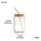 Cherry Bow Glass Tumbler With Straw 500 Ml Mason Jar Style Iced Coffee And Juice Cup 4