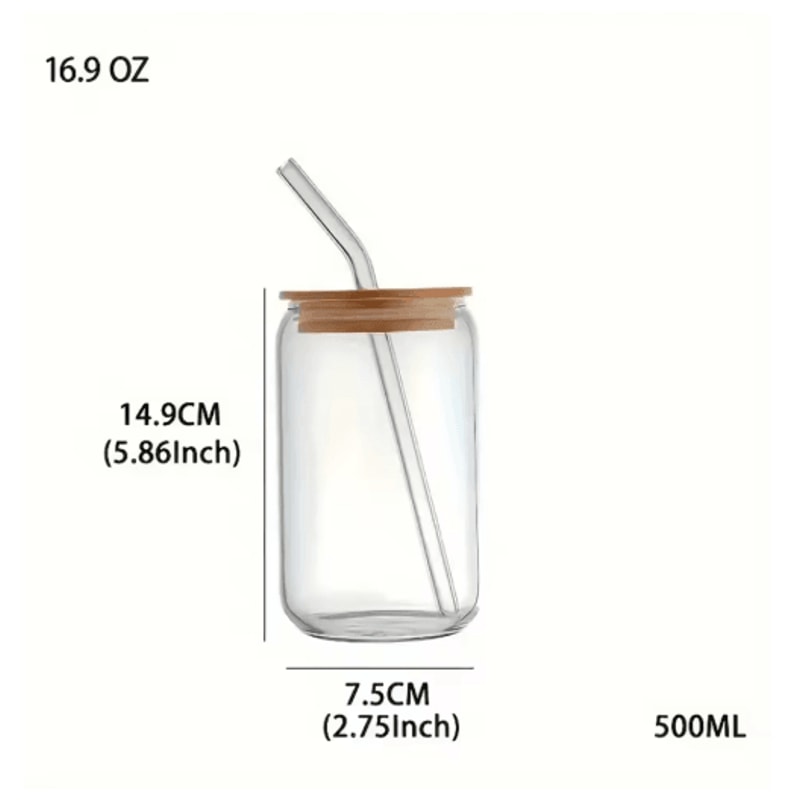 Cherry Bow Glass Tumbler With Straw 500 Ml Mason Jar Style Iced Coffee And Juice Cup 4