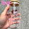 Cherry Bow Glass Tumbler With Straw 500 Ml Mason Jar Style Iced Coffee And Juice Cup 8