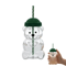 Homey Bear Glass Cup With Lid And Straw 20 Oz Cute Bear Coffee And Juice Tumbler 1