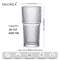 KEMORELA Ribbed Glass Tumbler Set 590 Ml Large Capacity Glasses For Iced Coffee Juice And Cocktails 3