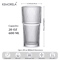 KEMORELA Ribbed Glass Tumbler Set 590 Ml Large Capacity Glasses For Iced Coffee Juice And Cocktails 3