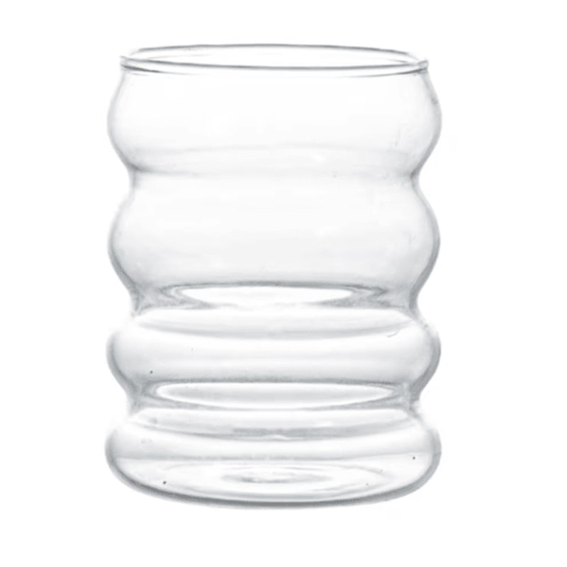 Creative Heat Resistant Glass Tumbler 350 Ml Ripple Glass Mug For Coffee Tea And Juice 1 To 4 PCS 2