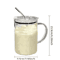 1000 Ml Large Glass Tumbler With Lid And Straw Transparent Coffee Juice And Milk Mug 4