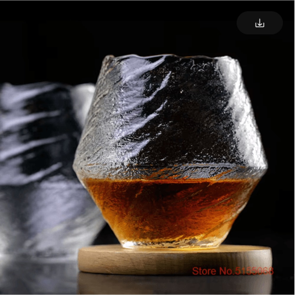Japanese Hazy Air Whiskey Tumbler Snowflake Hammered Glass For Whisky XO Brandy And Wine 8