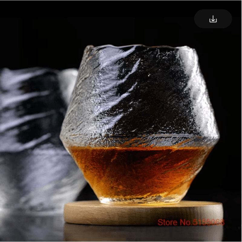 Japanese Hazy Air Whiskey Tumbler Snowflake Hammered Glass For Whisky XO Brandy And Wine 8