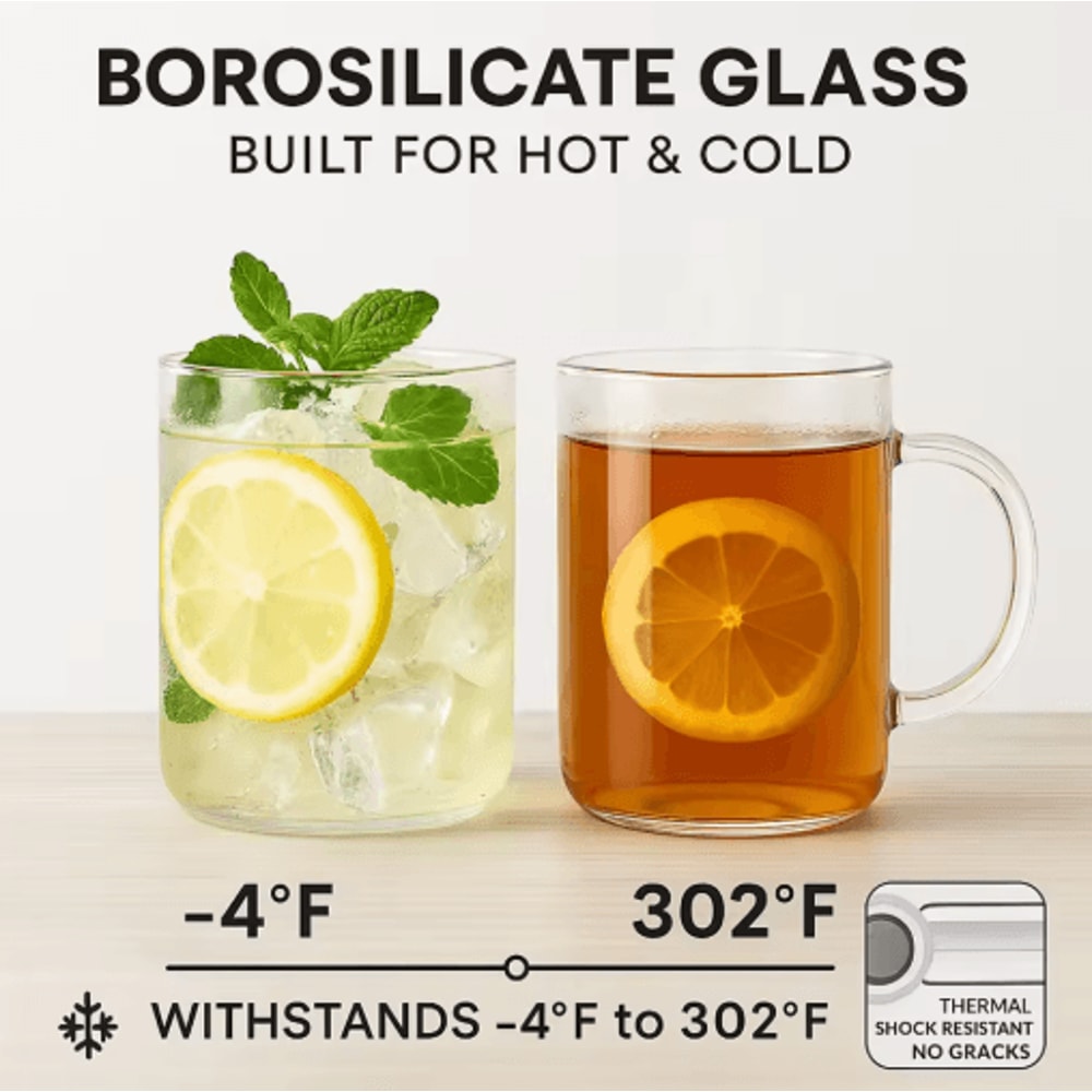 1000 Ml Glass Tumbler With Straw And Lid Reusable Iced Coffee Cup For Hot And Cold Drinks 5