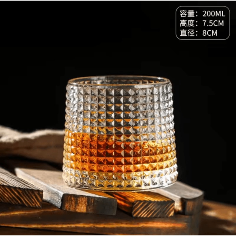 Creative Spinning Whiskey Glass 200 Ml Rotating Tumbler For Cocktails Wine And Brandy 3