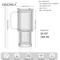 760 Ml Ribbed Glass Tumbler With Handle Lid Large Iced Coffee Mug With Straw 1 To 2 PCS 3