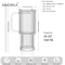 760 Ml Ribbed Glass Tumbler With Handle Lid Large Iced Coffee Mug With Straw 1 To 2 PCS 3