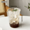 INS Style 3D Rose Glass Cup Heat Resistant Transparent Coffee And Juice Tumbler 1