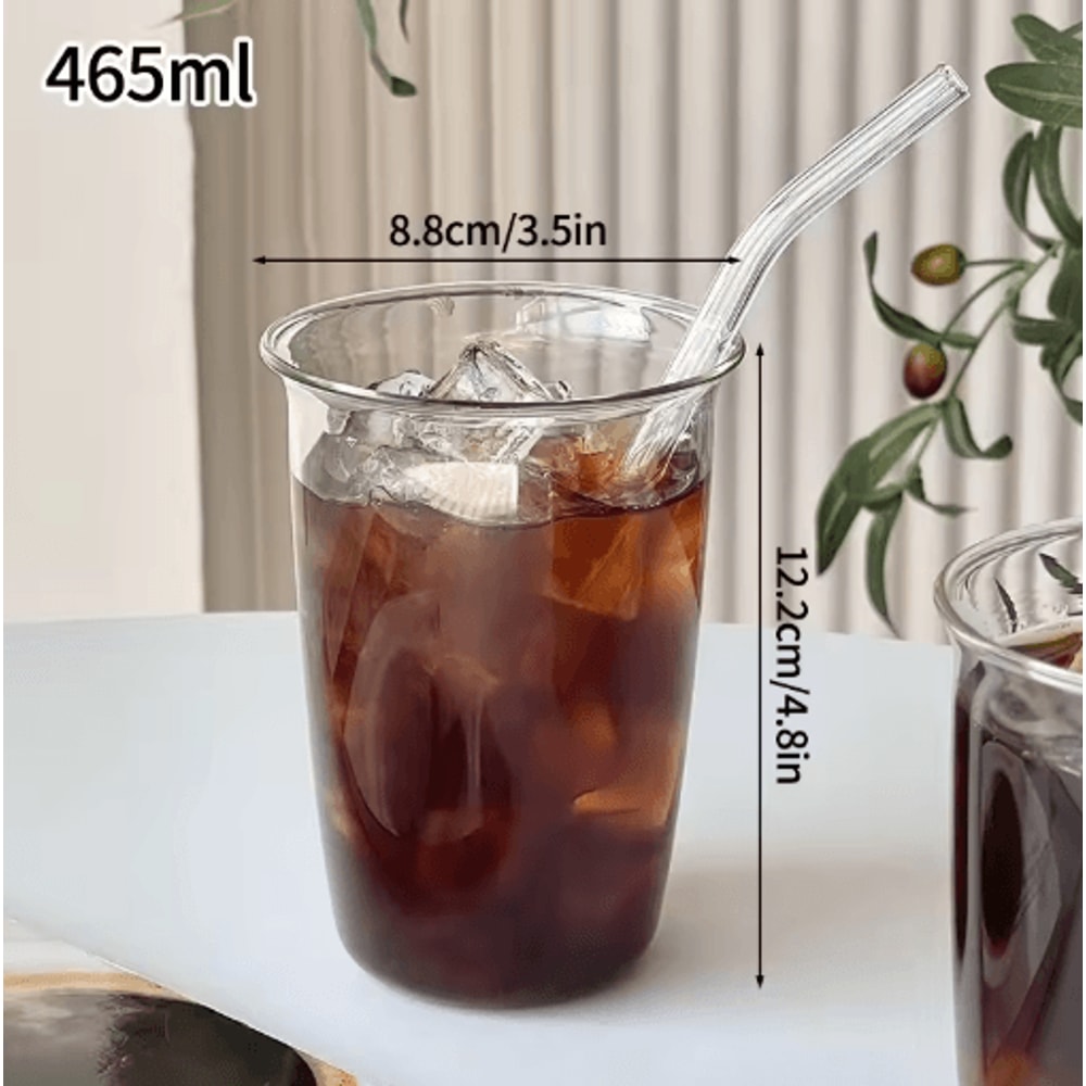 INS Style 3D Rose Glass Cup Heat Resistant Transparent Coffee And Juice Tumbler 2