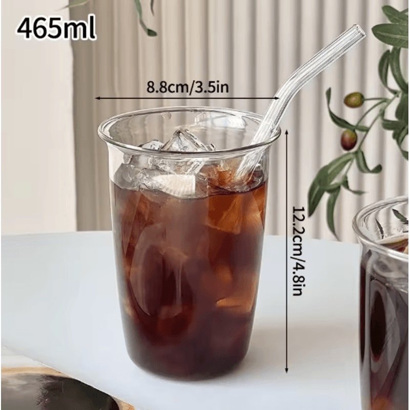 INS Style 3D Rose Glass Cup Heat Resistant Transparent Coffee And Juice Tumbler 2
