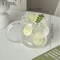 INS Style 3D Rose Glass Cup Heat Resistant Transparent Coffee And Juice Tumbler 4