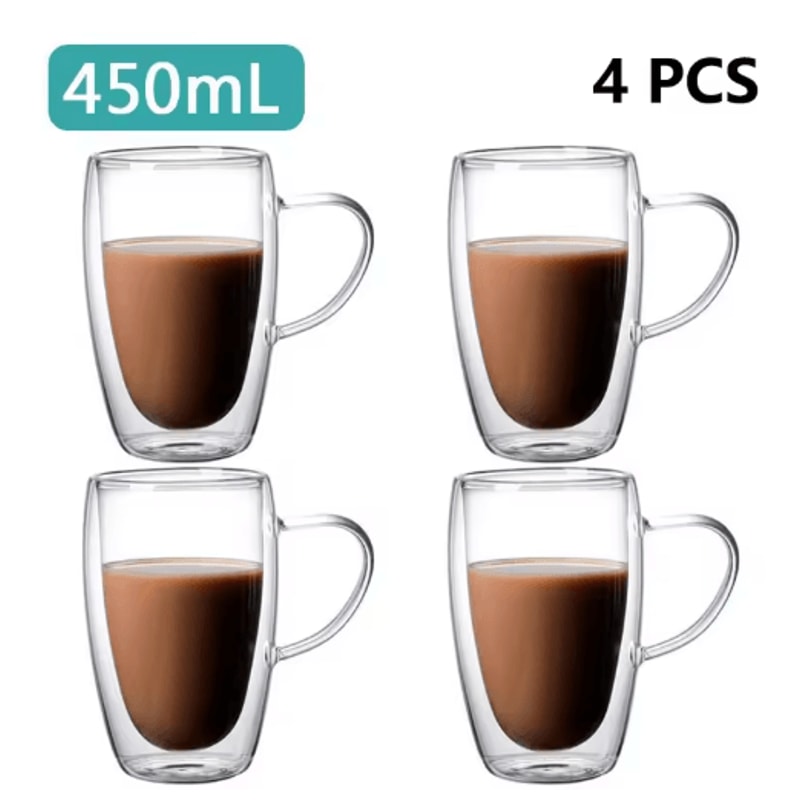 Transparent HeatResistant Glass Tumbler Creative Coffee Whiskey And Cocktail Mug 1