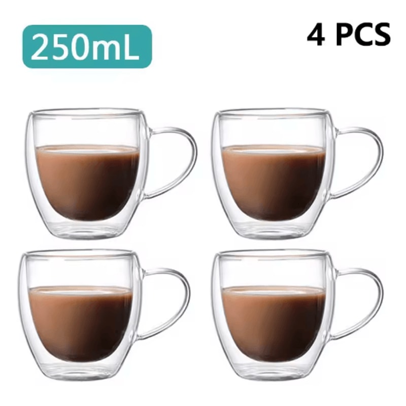 Transparent HeatResistant Glass Tumbler Creative Coffee Whiskey And Cocktail Mug 3