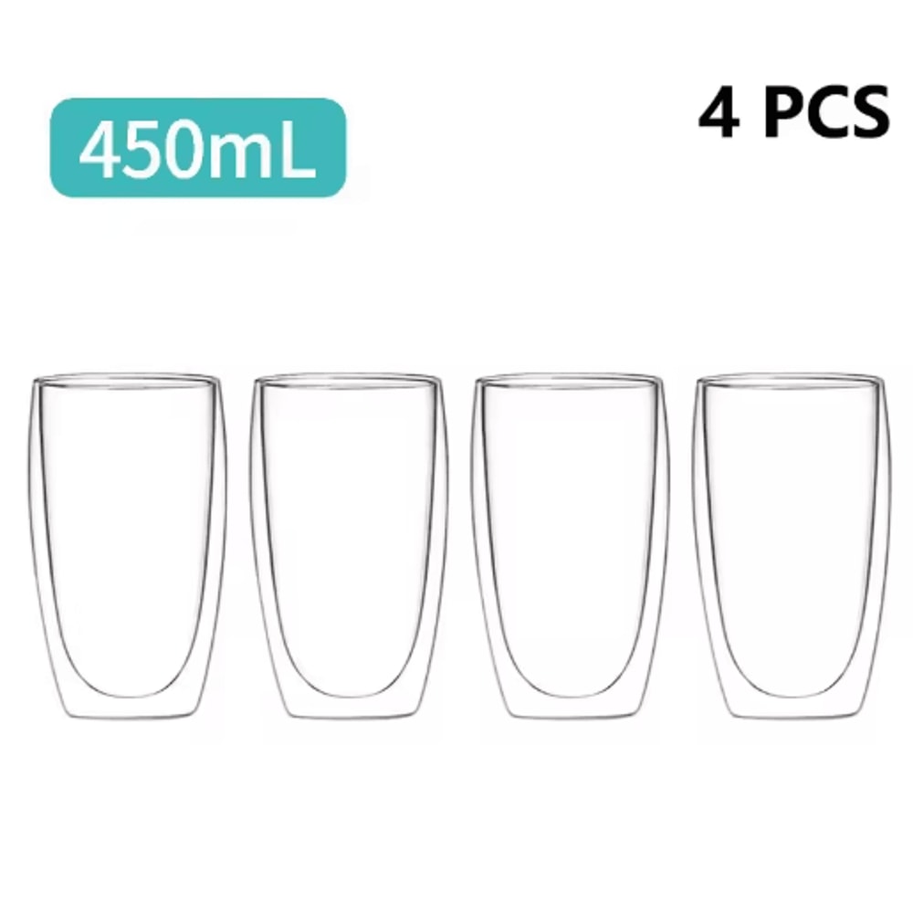 Transparent HeatResistant Glass Tumbler Creative Coffee Whiskey And Cocktail Mug 6