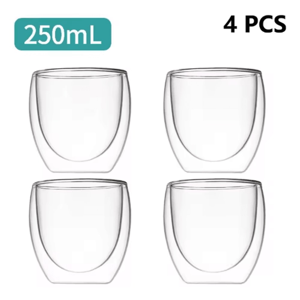 Transparent HeatResistant Glass Tumbler Creative Coffee Whiskey And Cocktail Mug 8