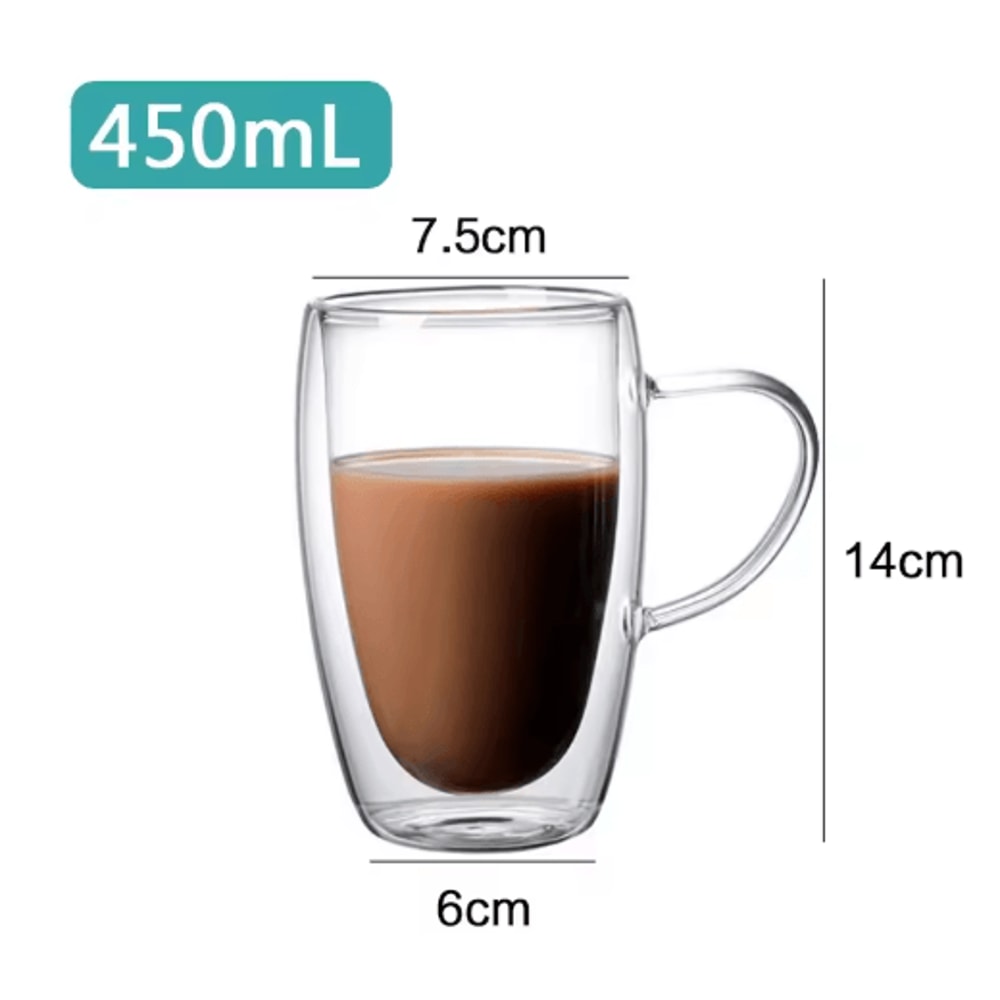 Transparent HeatResistant Glass Tumbler Creative Coffee Whiskey And Cocktail Mug 12