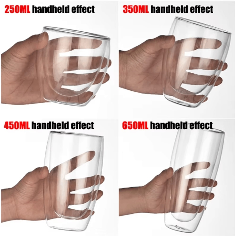 Transparent HeatResistant Glass Tumbler Creative Coffee Whiskey And Cocktail Mug 23