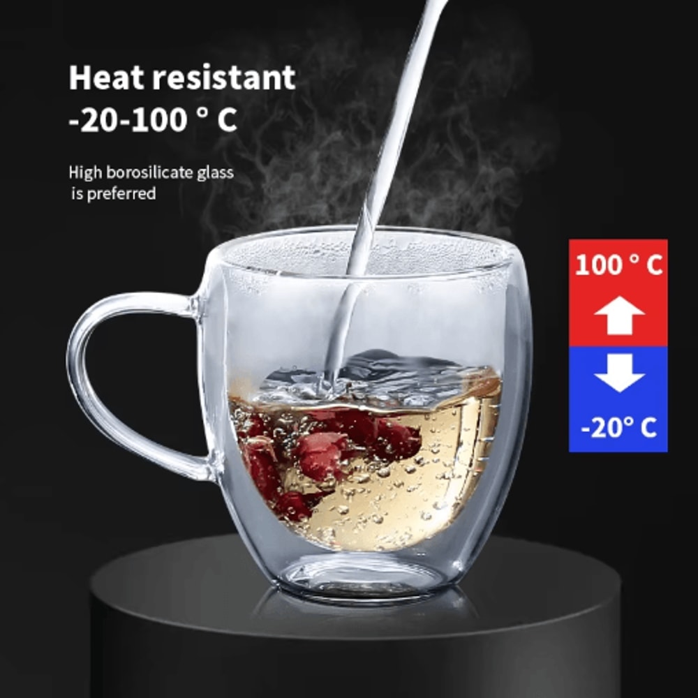 Transparent HeatResistant Glass Tumbler Creative Coffee Whiskey And Cocktail Mug 25