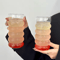 INS Style Transparent Glass Coffee Mug Heat Resistant Ripple Tumbler For Cocktails And Beverages 1 1
