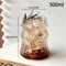 INS Style Transparent Glass Coffee Mug Heat Resistant Ripple Tumbler For Cocktails And Beverages 1 11