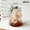 INS Style Transparent Glass Coffee Mug Heat Resistant Ripple Tumbler For Cocktails And Beverages 1 12