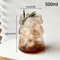 INS Style Transparent Glass Coffee Mug Heat Resistant Ripple Tumbler For Cocktails And Beverages 1 12