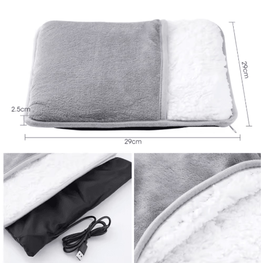Winter Electric Foot Heating Pad USB Plush Foot Warmer Mat For Cozy Sleep Home Comfort 4