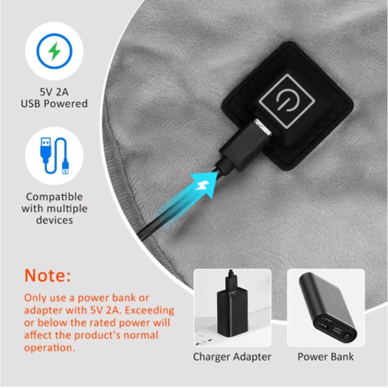 Electric Heating Shoulder Neck Pad Cervical Thermal Wrap With 3 Heat Levels For Home Office 4