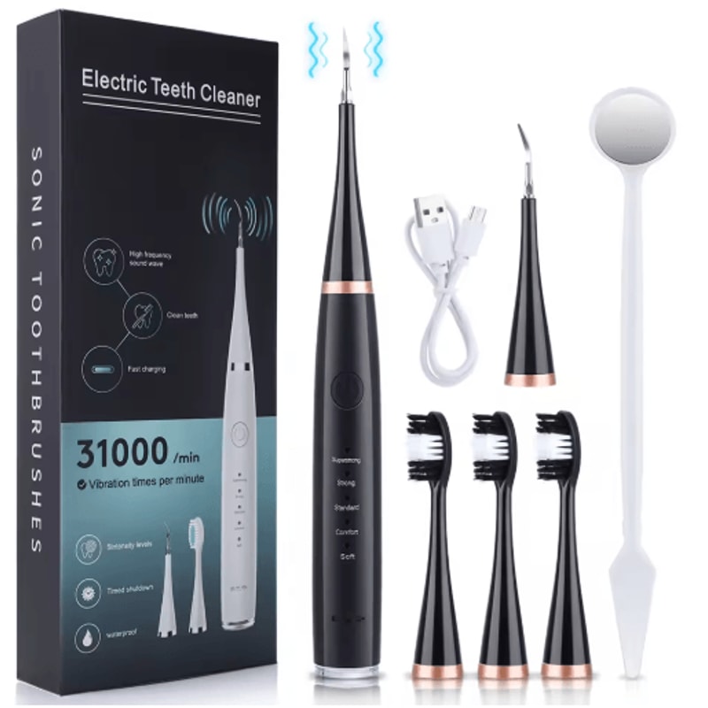 Sonic Electric Toothbrush Teeth Whitening Kit Dental Cleaner For Coffee Tea Stain Removal 2
