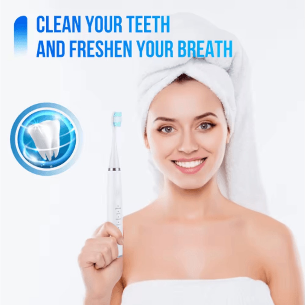 Sonic Electric Toothbrush Teeth Whitening Kit Dental Cleaner For Coffee Tea Stain Removal 0