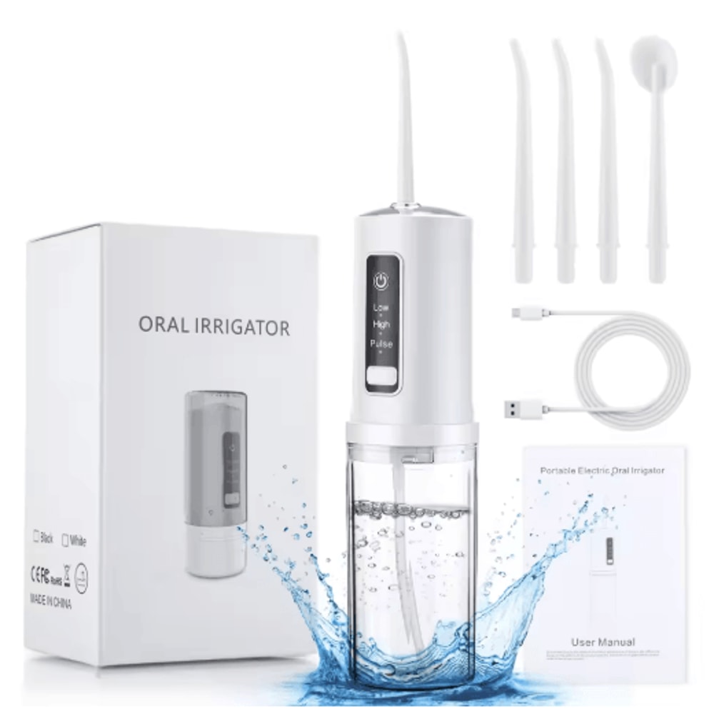 Cordless Water Dental Flosser 3Mode Rechargeable Portable Oral Irrigator IPX7 Waterproof 0