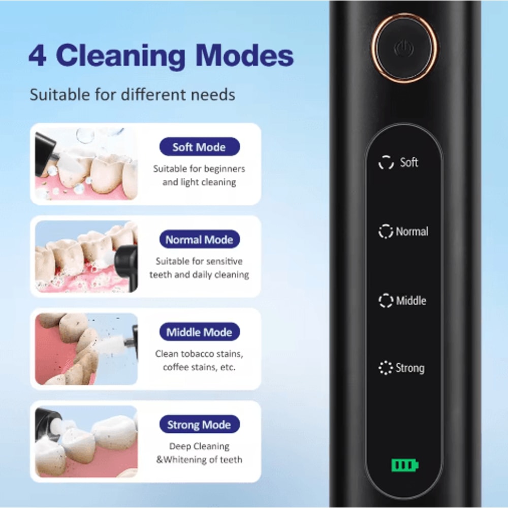 CleanSonic Pro Electric Dental Cleaner Teeth Whitening Polisher 4