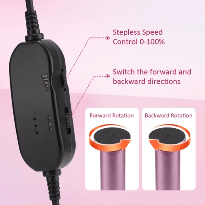 SmoothStep Pro Electric Foot Callus Remover Pedicure Tool Set 7