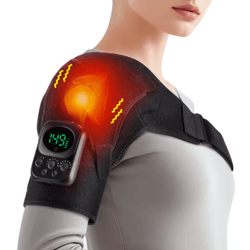 relaxthera pro electric shoulder massager with heat & vibration support