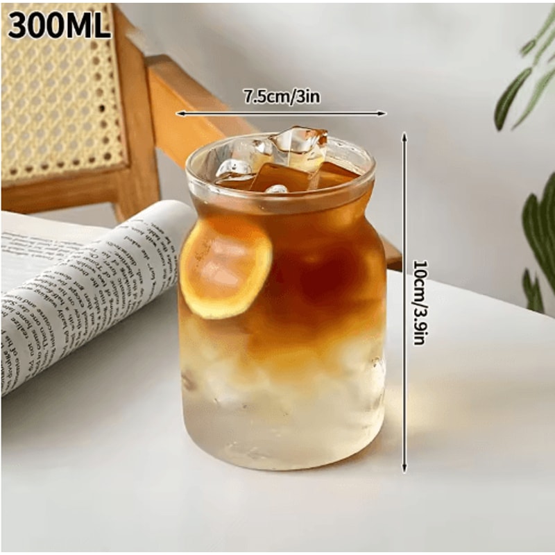 RippleWave Transparent Drinking Glass Creative Wave Iced Coffee Tumbler 1