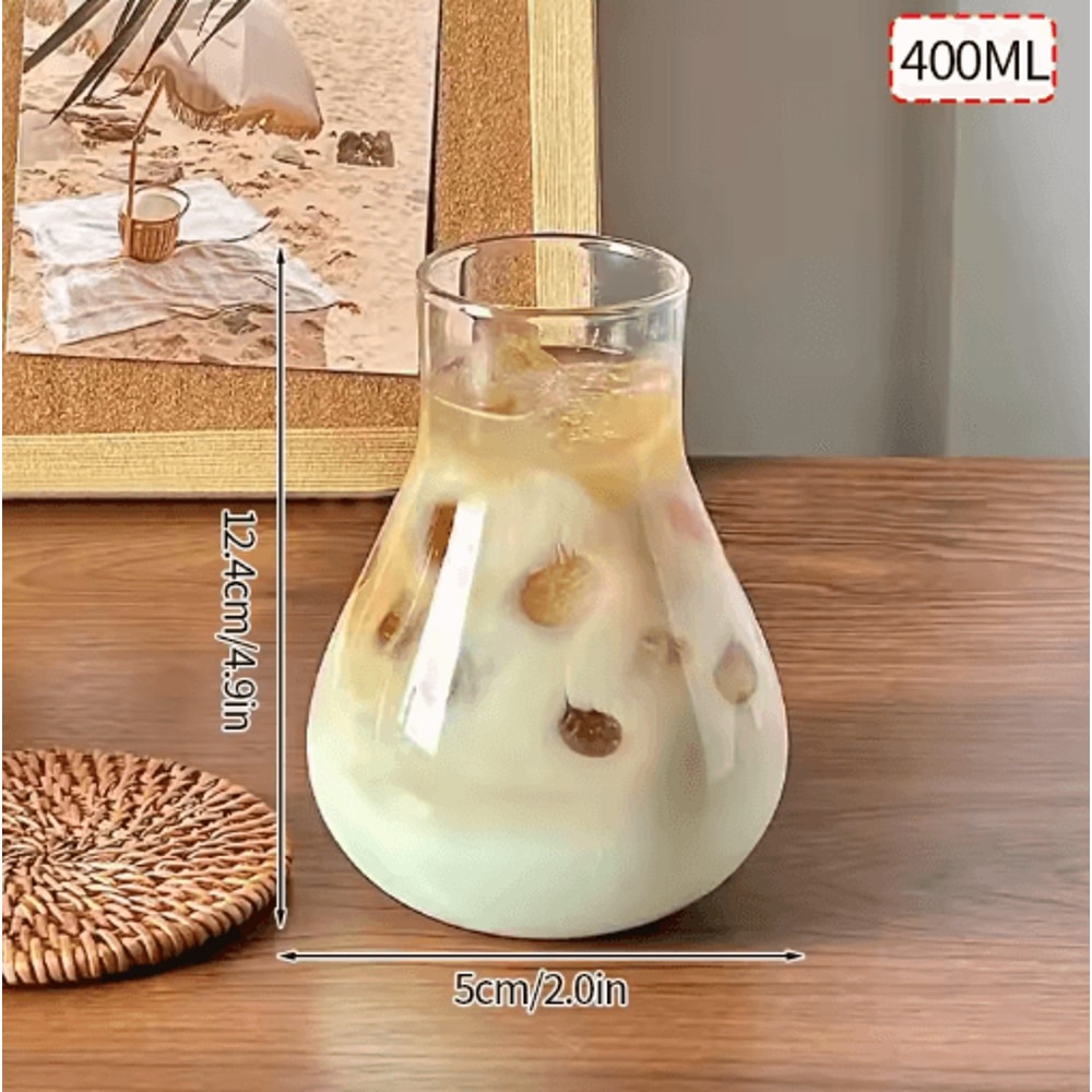 RippleWave Transparent Drinking Glass Creative Wave Iced Coffee Tumbler 4