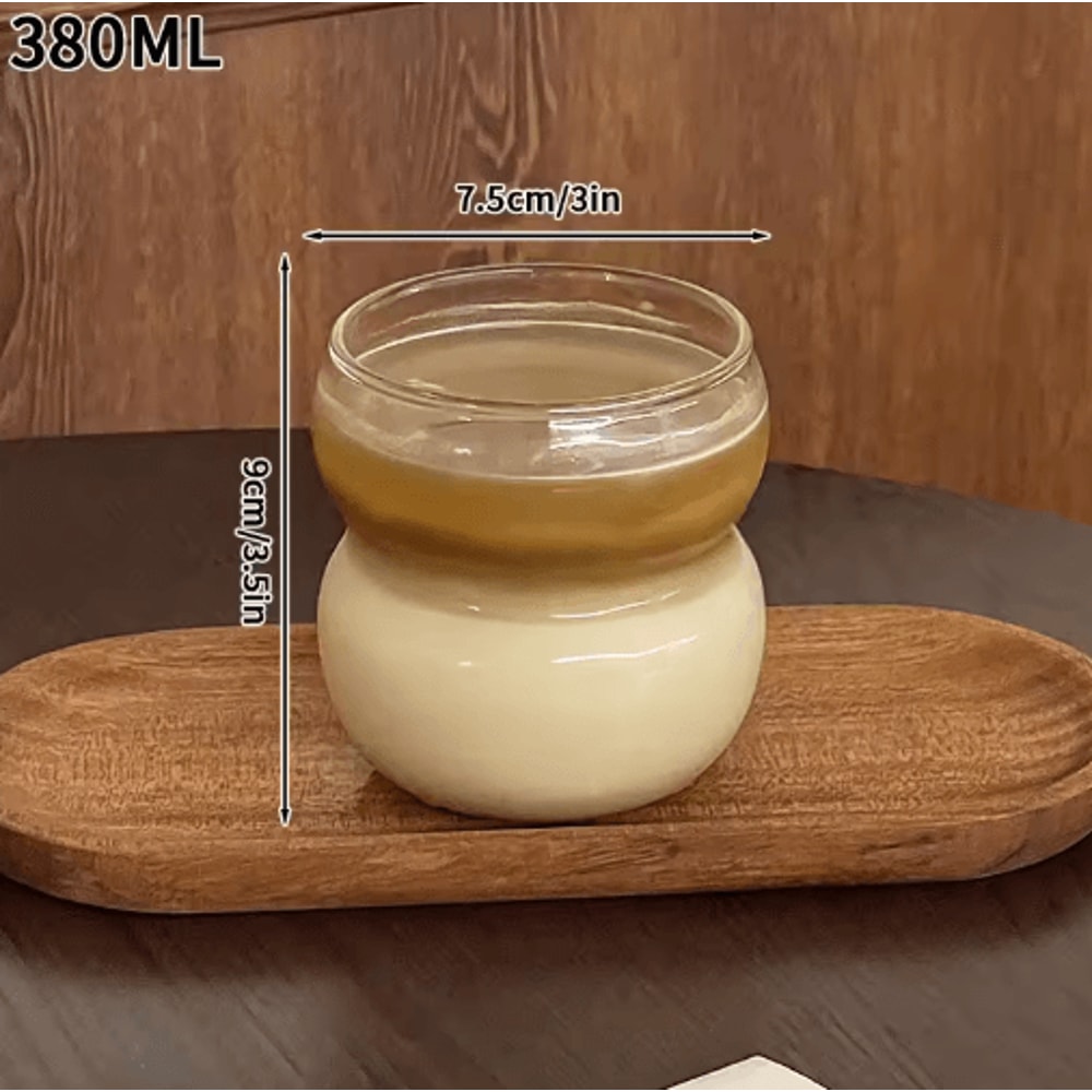 RippleWave Transparent Drinking Glass Creative Wave Iced Coffee Tumbler 19