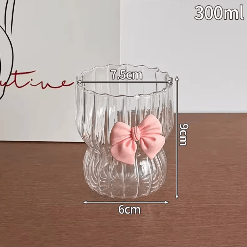 RippleWave Transparent Drinking Glass Creative Wave Iced Coffee Tumbler 20