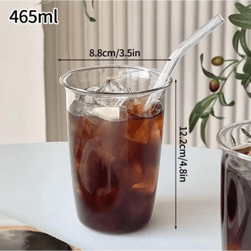 RippleWave Transparent Drinking Glass Creative Wave Iced Coffee Tumbler 22