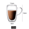 ThermoClear Double Wall Glass Coffee Cup HeatResistant Drinkware Set 7
