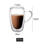 ThermoClear Double Wall Glass Coffee Cup HeatResistant Drinkware Set 7